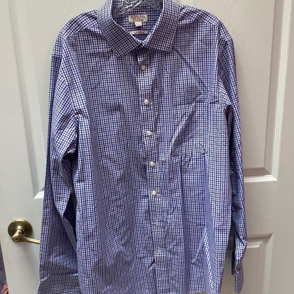 F mens Merona casual long sleeve button down shirt size XL. Like new